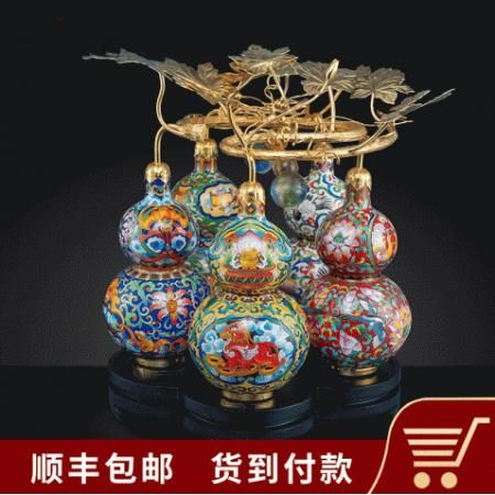 景泰蓝五大家《五福泰瓶》