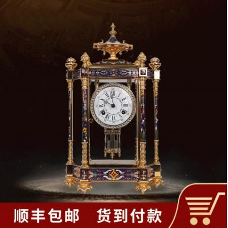 刘永森 钟声平安珐琅六柱钟