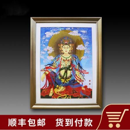 张同禄 掐丝珐琅画《水月观音》