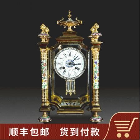 米振雄 景泰蓝《鎏金铜胎珐琅亭式四明钟》