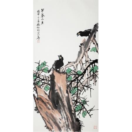 潘锡林《早春二月》68×137cm