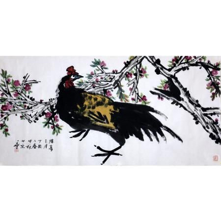 潘锡林《阳春三月》138×68cm