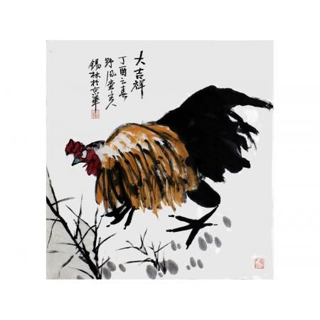 潘锡林《大吉祥》68×68cm