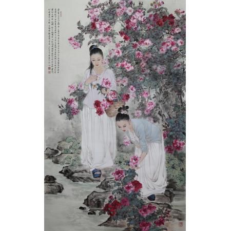 赵永夫《花醉似锦瑜》114x183cm