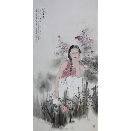 赵永夫《秋水长天》135x68cm