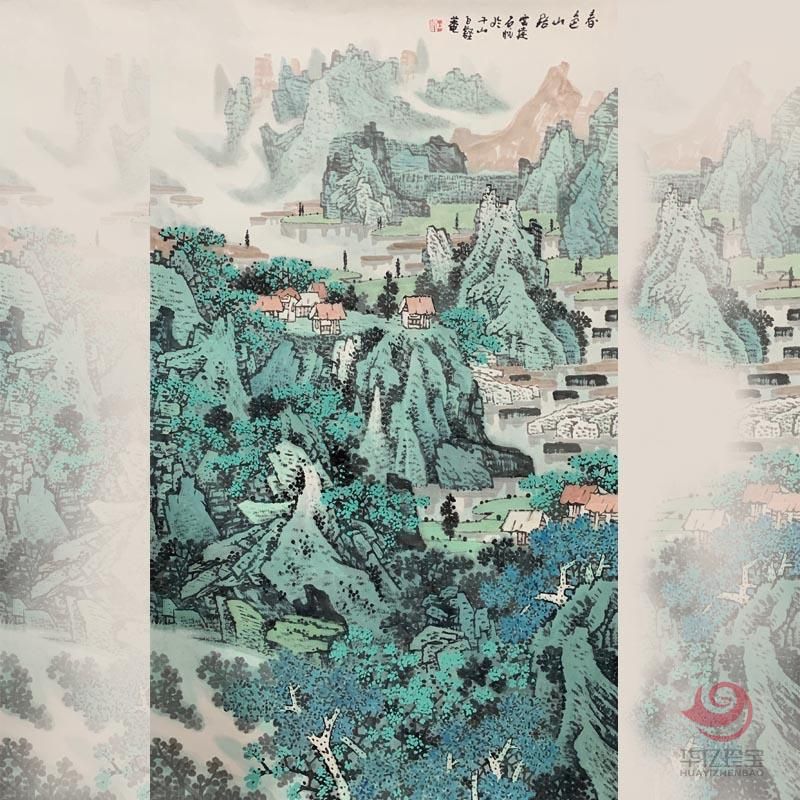 中国江南雪流派创始人  王石帆7平尺作品《春色山居》
