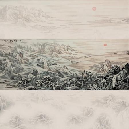 江南雪流派创始人  王石帆48平尺作品《江山多娇》