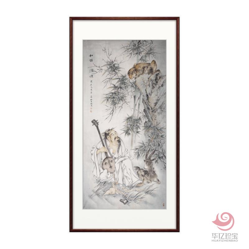 胡生旺 手绘国画人物高士图名家字画真迹书房茶室挂画 
