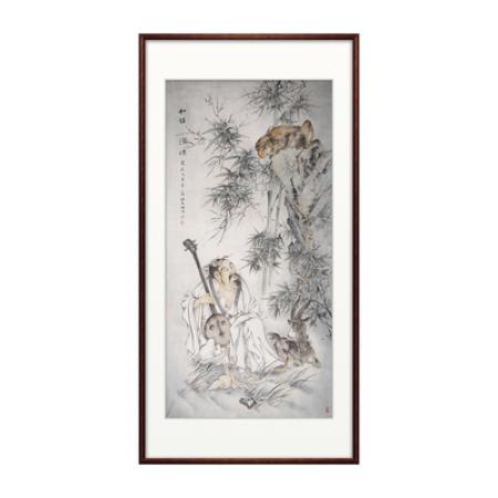 胡生旺 手绘国画人物高士图名家字画真迹书房茶室挂画 