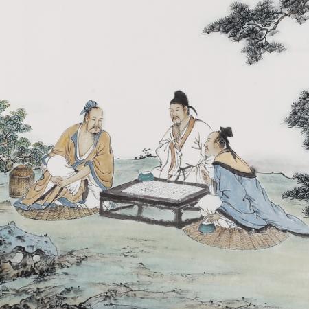 胡生旺 人物高士图客厅画中堂挂画手名家字画真迹书房茶室挂画 