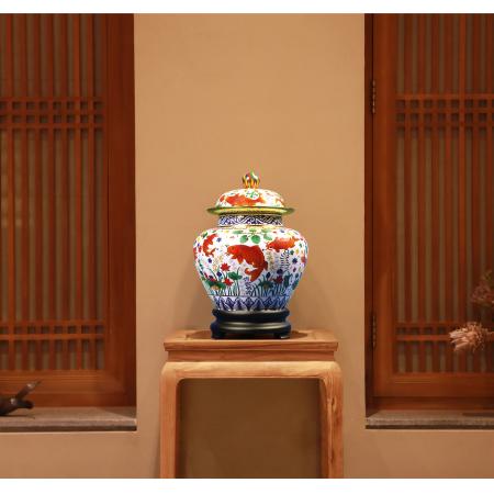中国工艺美术大师 戴嘉林景泰蓝《金玉满堂》财富罐