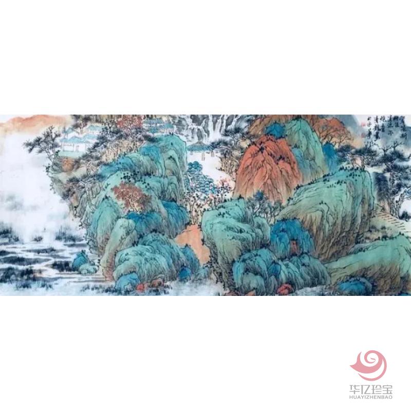 中G工笔画协会会员季清龙《雾染晨松》