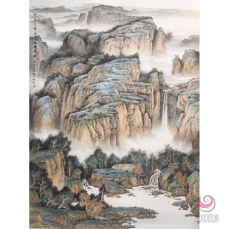 胜景工笔山水画院院长王依民作品《溪山深处有清音》