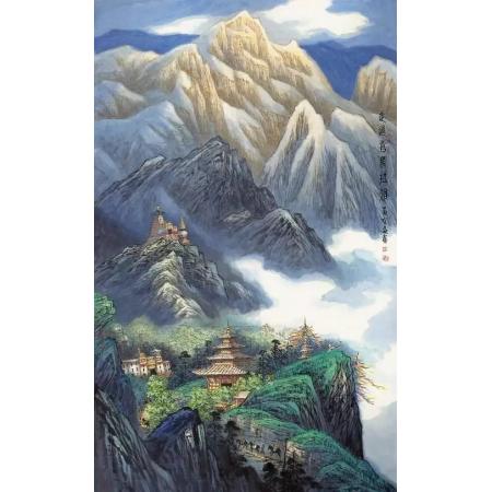 长安画派画家 苗重安山水作品《走进喜马拉雅》