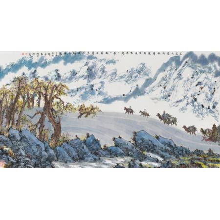 河南籍艺术家郭子昂《山水画》2
