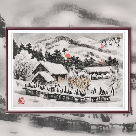 谭全昌3平尺作品《雪村》