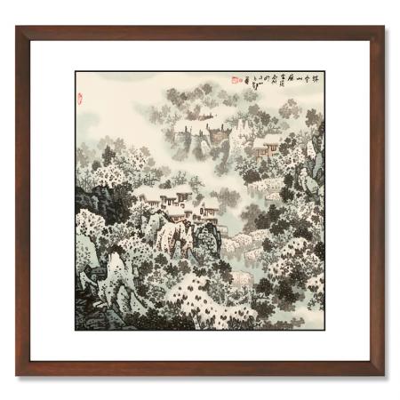 江南雪流派创始人  王石帆4平尺作品《瑞雪山居》