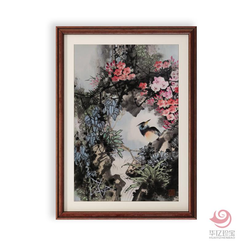 任广彬2.7平尺花鸟写意作品《迎春图》