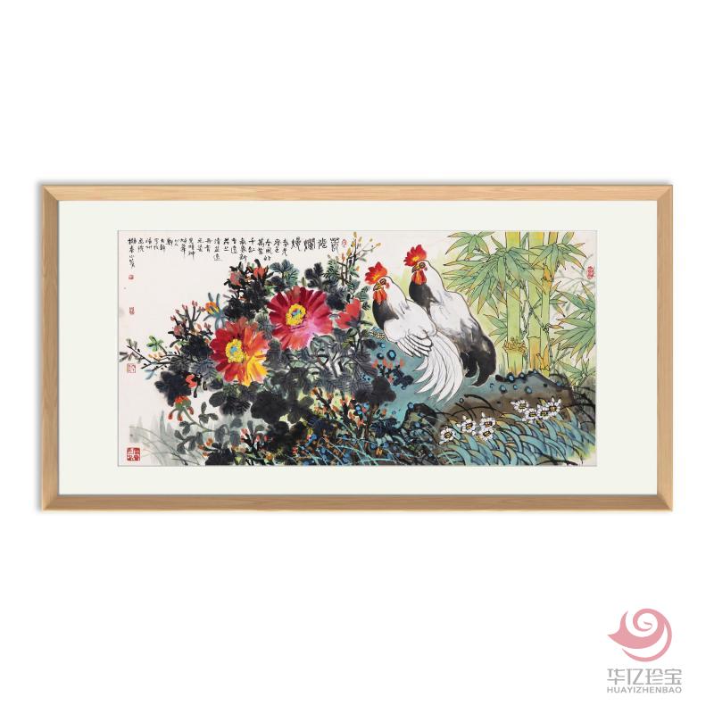 郑大干8平尺花鸟作品《春光烂漫》