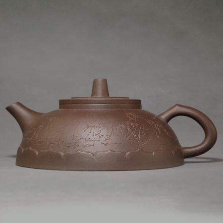 中国工艺美术大师李昌鸿 婉莲 拼紫泥520cc