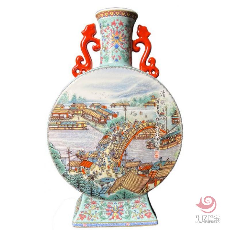 王锡良创作双绝抱月瓷瓶