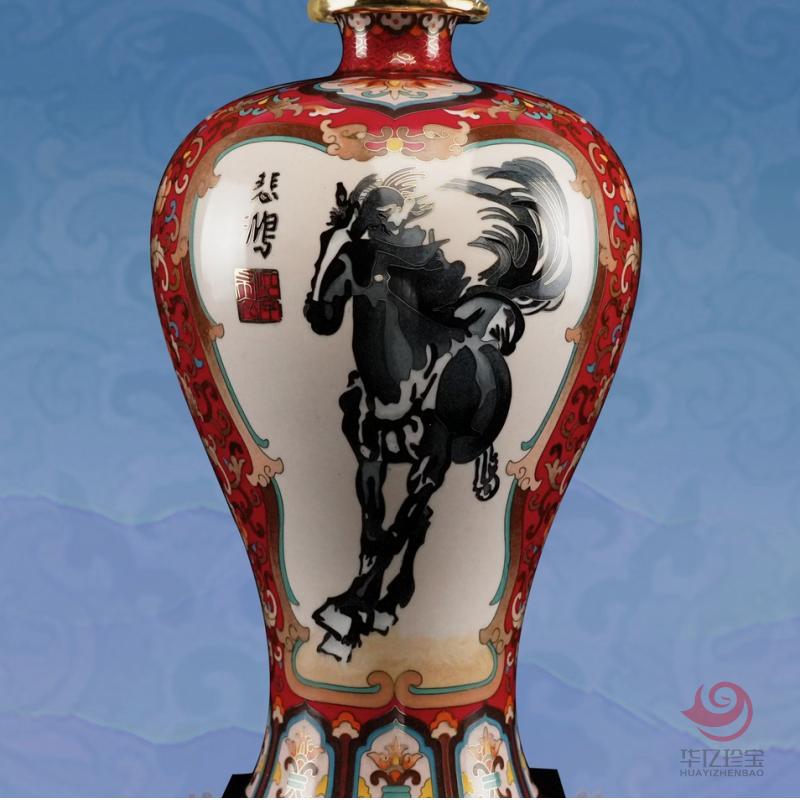 景泰蓝 双骏尊 32cm