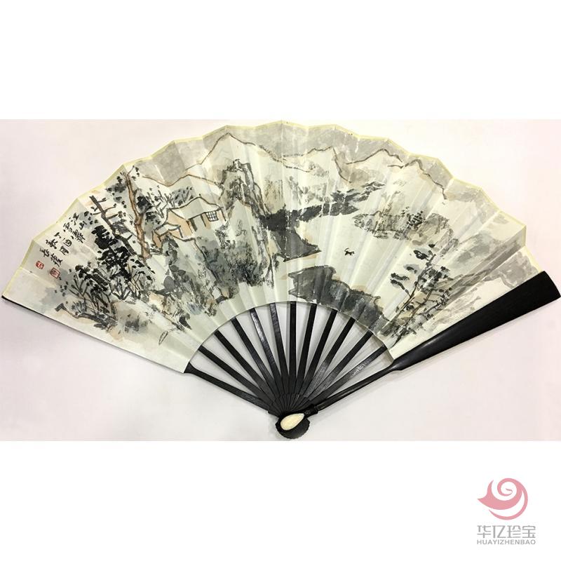 中国美术家协会会员 宋长发 书画成扇《江山雪霁（冬1）》