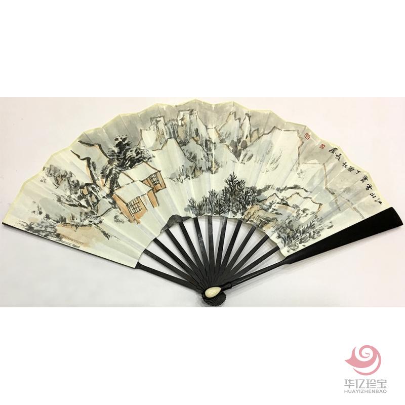 中国美术家协会会员 宋长发 书画成扇《江山雪霁（冬11）》