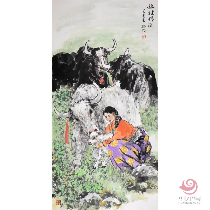 舐犊情深-青海水墨画家杨明作品