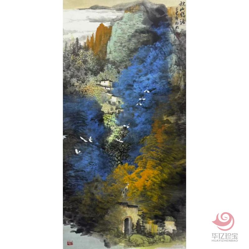 秋山鹤语-青海水墨画家杨明作品