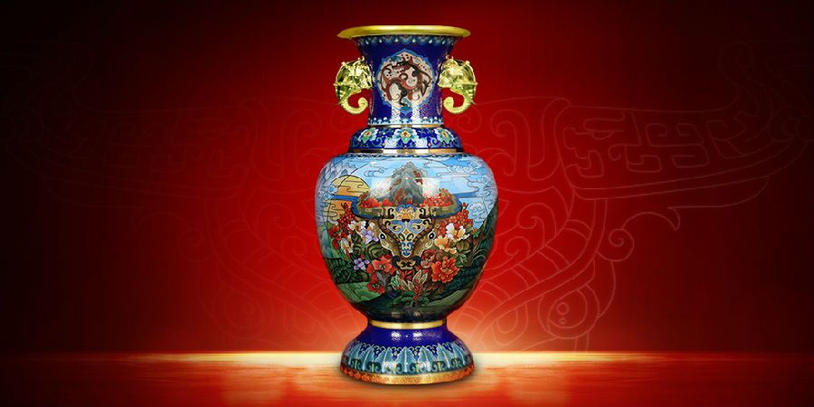 景泰蓝《中国牛》 钟连盛大师作品  