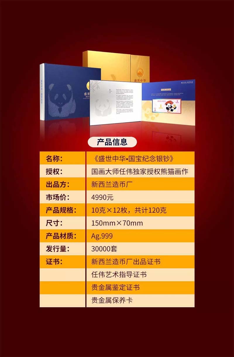 盛世中华国宝熊猫纪念银钞