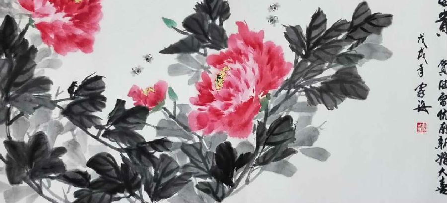 国画花开富贵 孙家海大师国画真迹