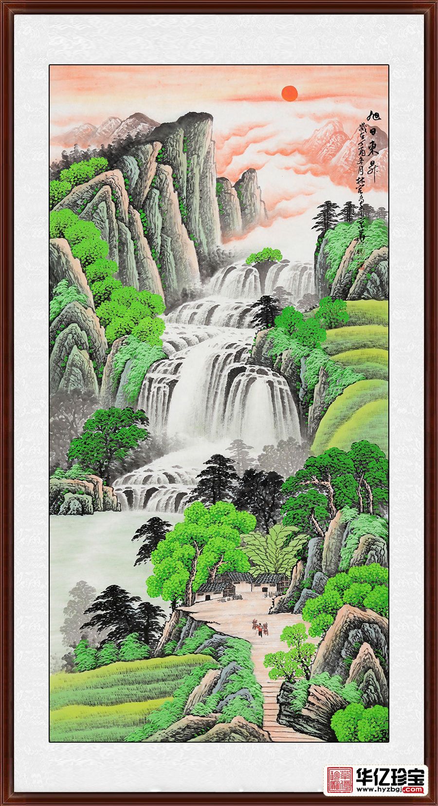 玄关走廊装饰画 李林宏风水画作品《旭日东升》