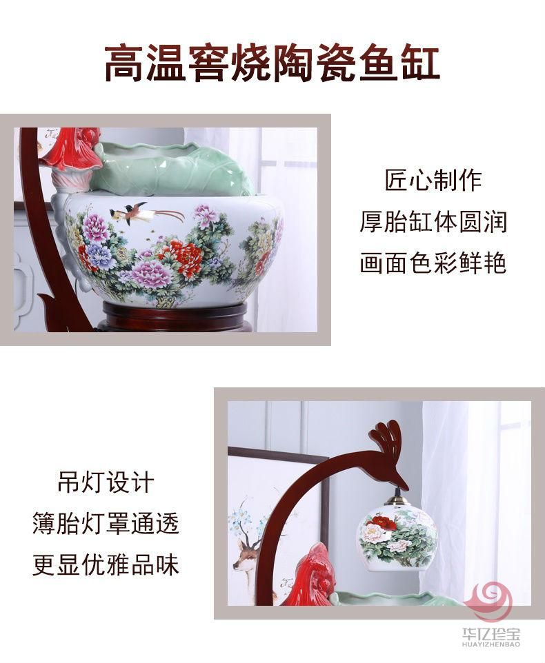 景德镇陶瓷富贵有余粉彩陶瓷缸