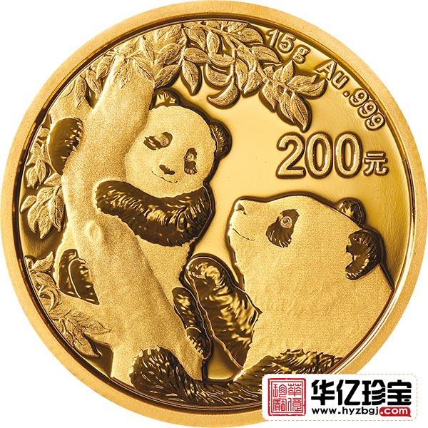 2021年熊猫金银纪念币   15g圆形金质纪念币
