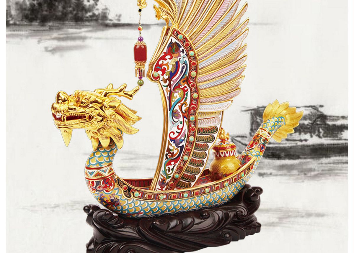 张同禄 景泰蓝《一帆风顺》