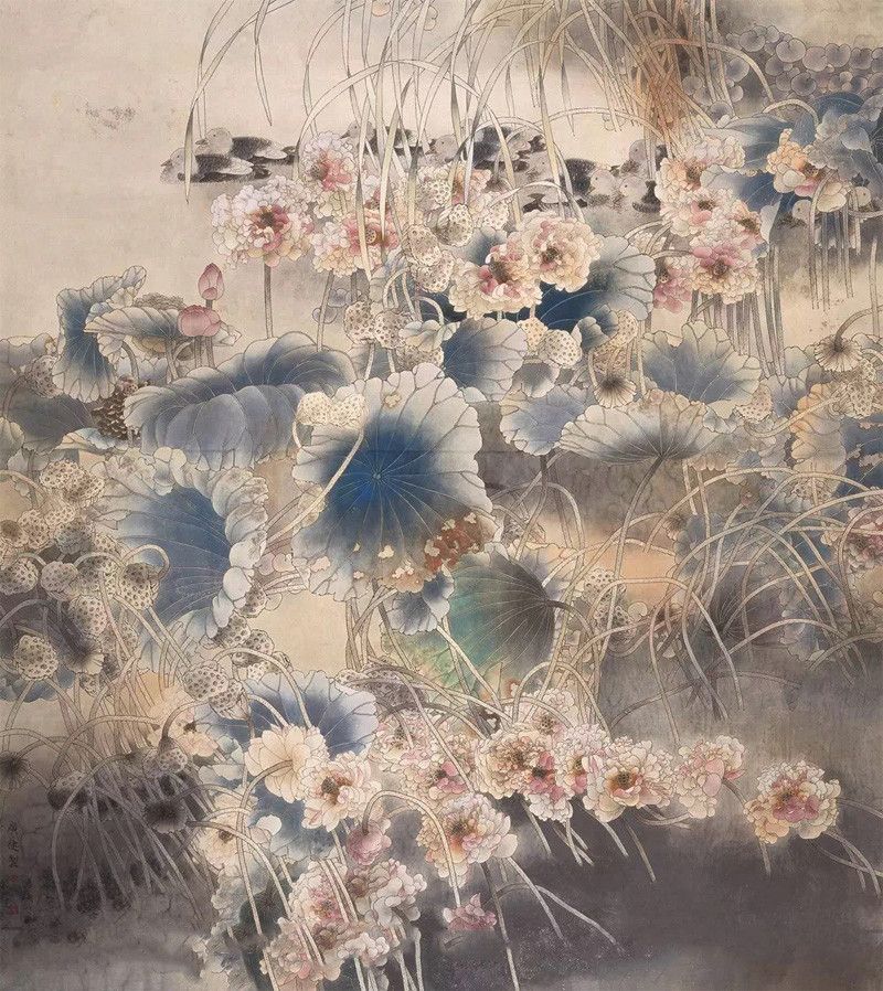 贾广健《寒河晴晚》 180×190cm