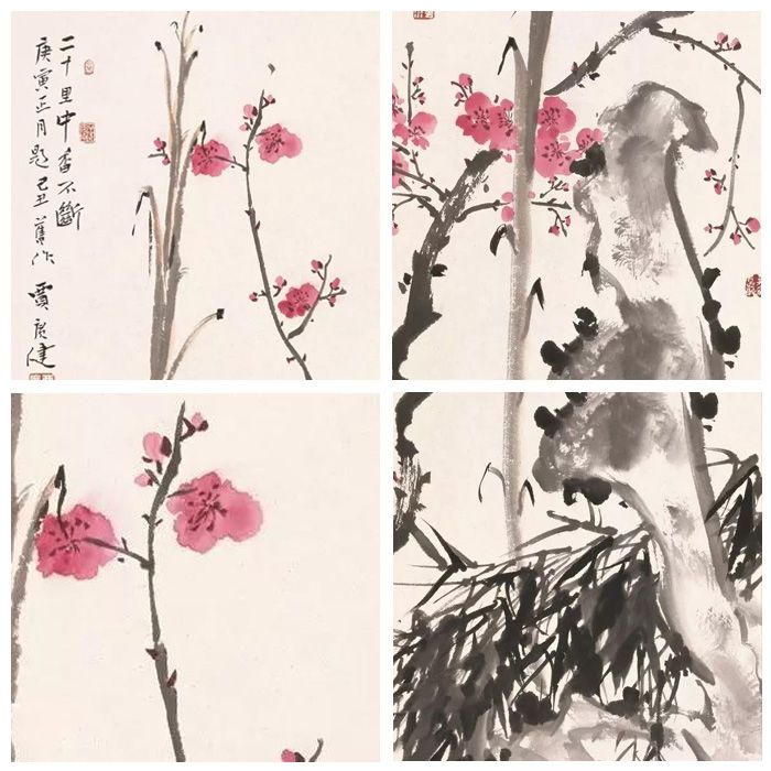 贾广健《二十里中香不断》 105×35cm