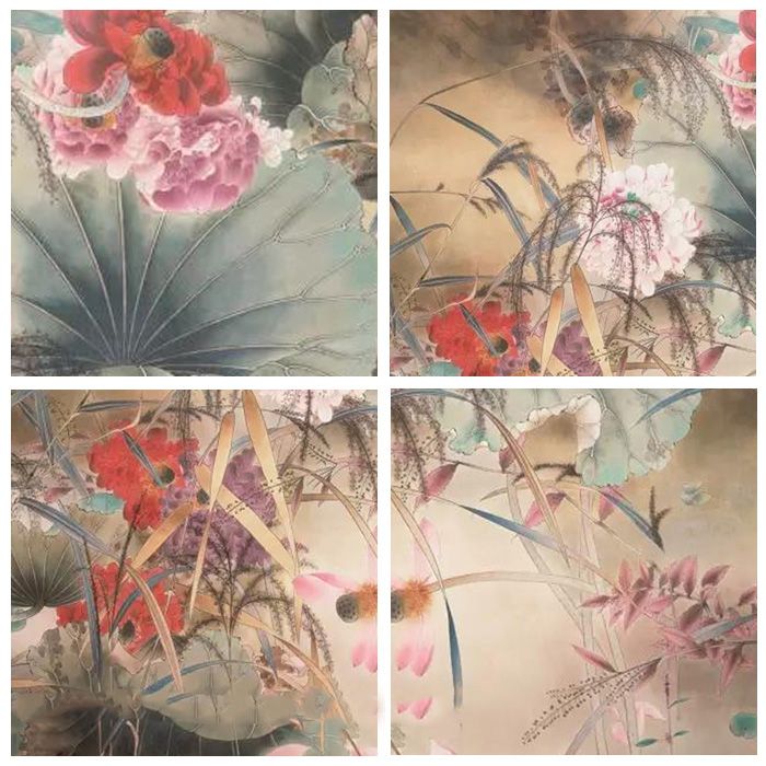 贾广健《秋来犹有残花艳》90×90cm