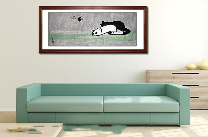 贾平西《动物》136×68cm