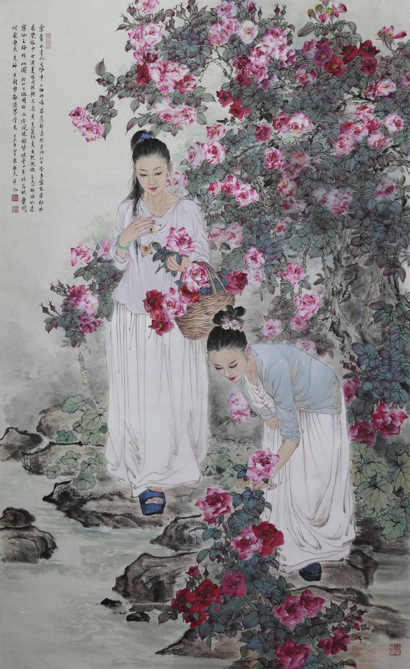 赵永夫《花醉似锦瑜》114x183cm