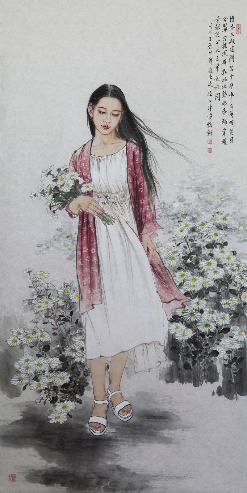 赵永夫《含翠共摇风》六尺整张