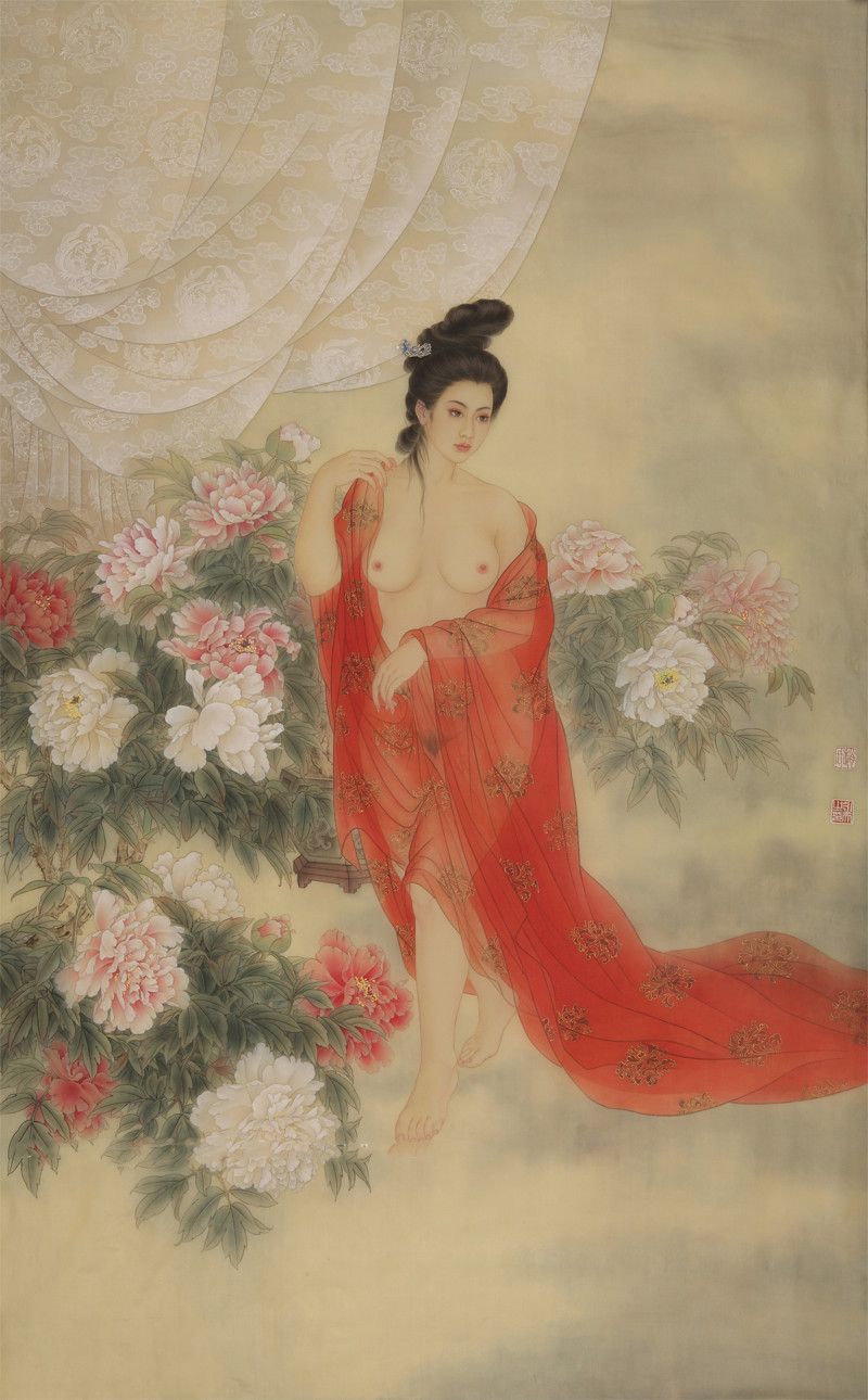 赵永夫《贵妃出浴》98x160cm