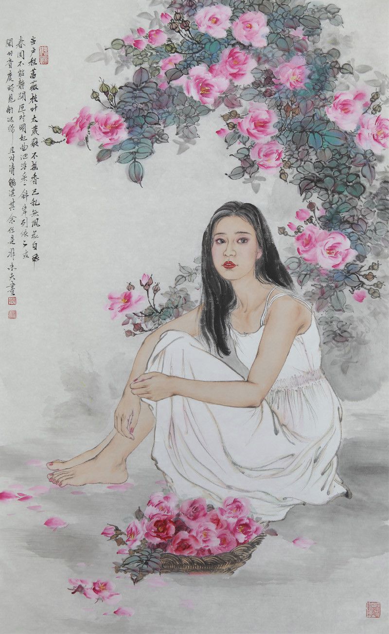 赵永夫《无风花自飞》96x60cm