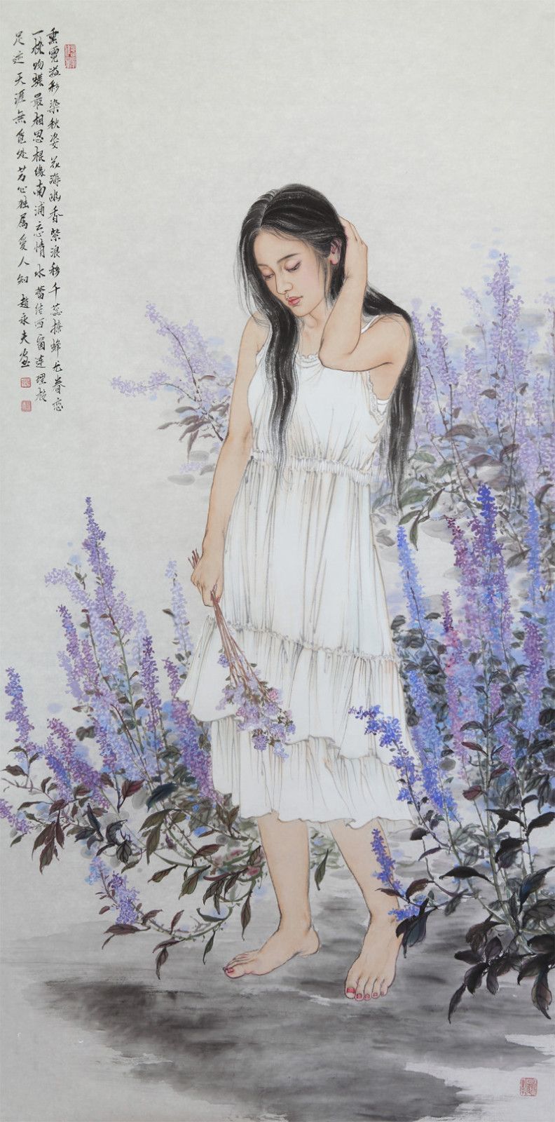 赵永夫《花海幽香》68x136cm