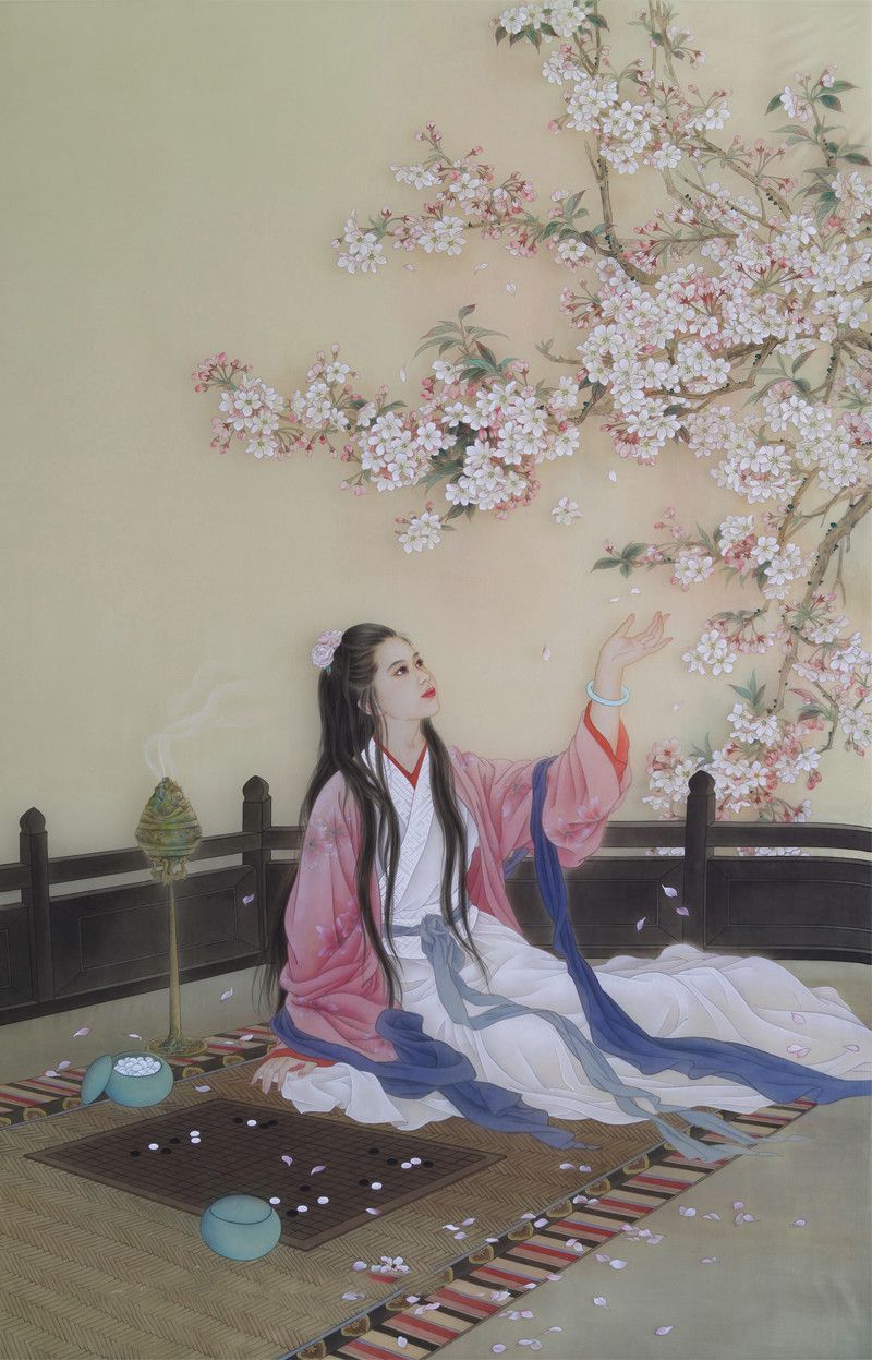 赵永夫《花落有声》94x143cm