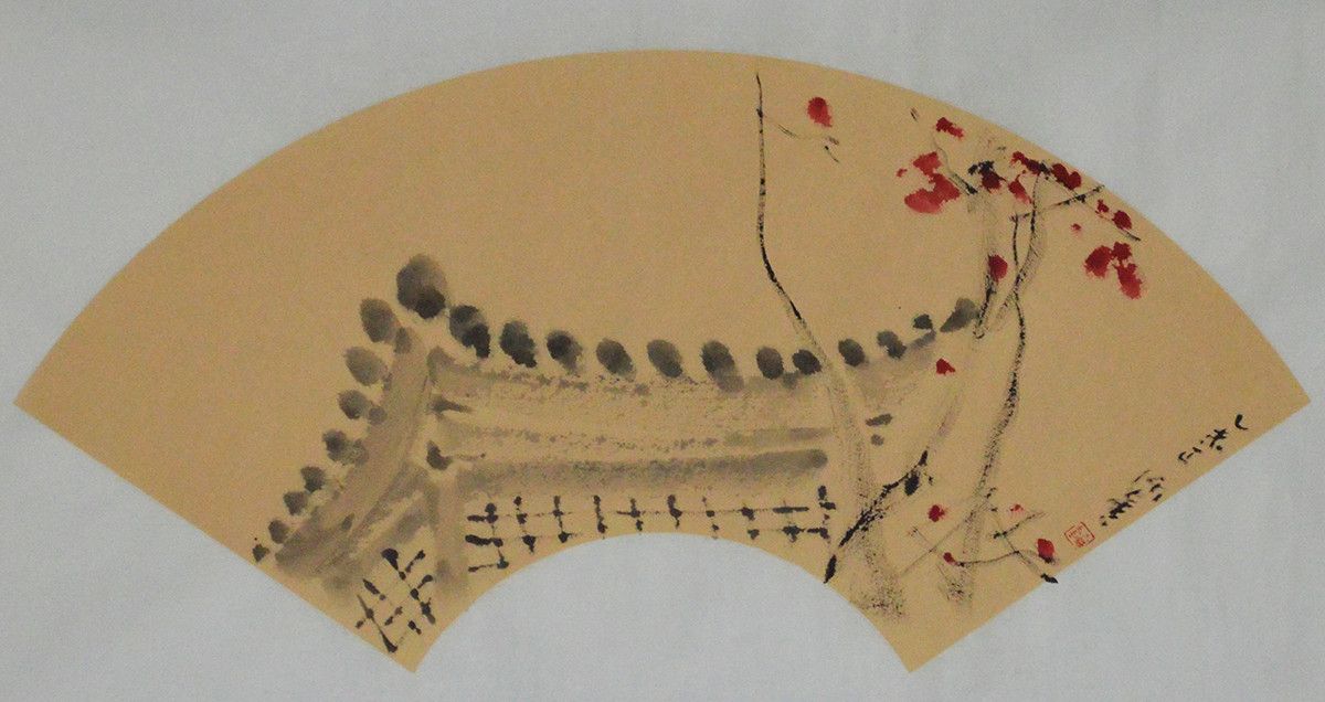 王跃奎《花鸟画二》33x33cm