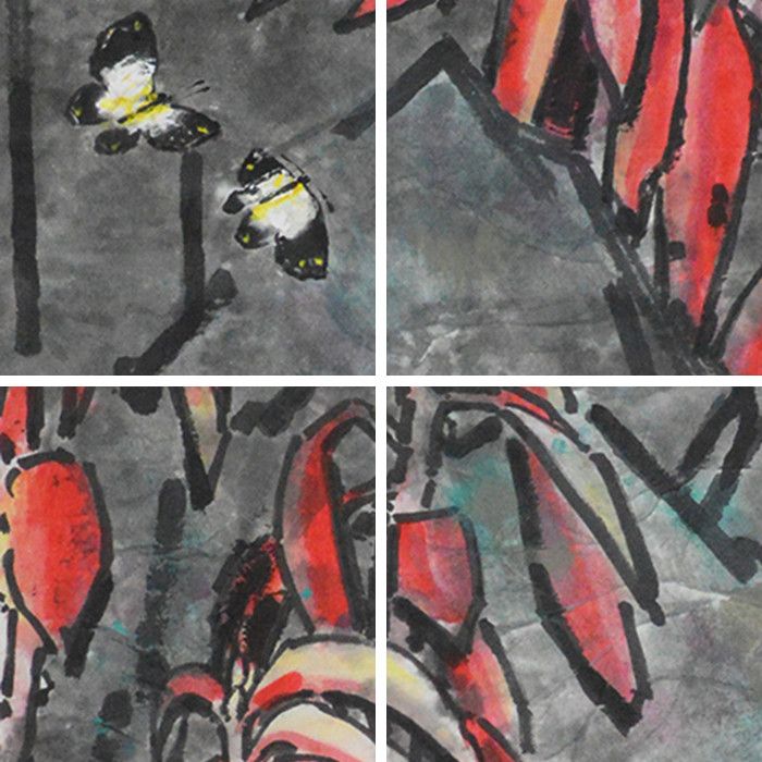曾迎春《春花秋月》136x68cm