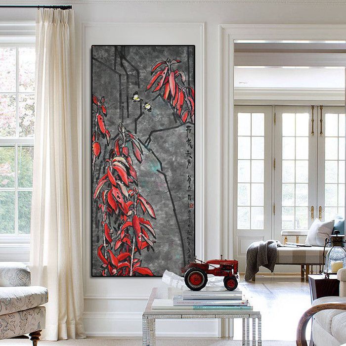 曾迎春《春花秋月》136x68cm